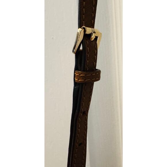 Michael Kors Jet Set East West Shoulder Crossbody Leather Bag Beown Luggage - Picture 5 of 14